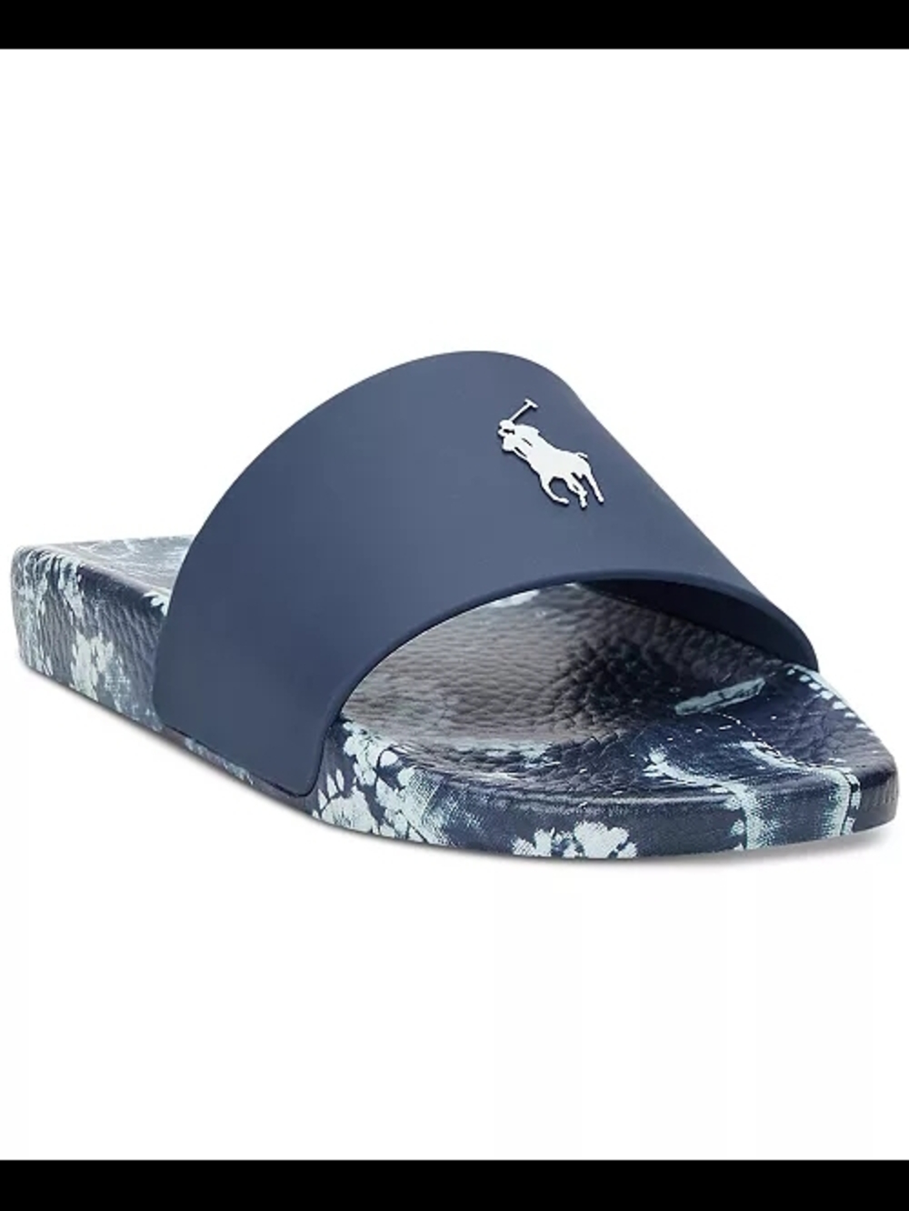 New Polo Ralph LaurenSCENIC-PRINT FLORAL SLIDE UNISEX - Mules - indigo shibori